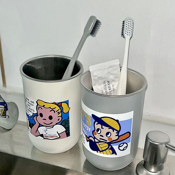 Toothbrush cup with trendy children's design Kalsten