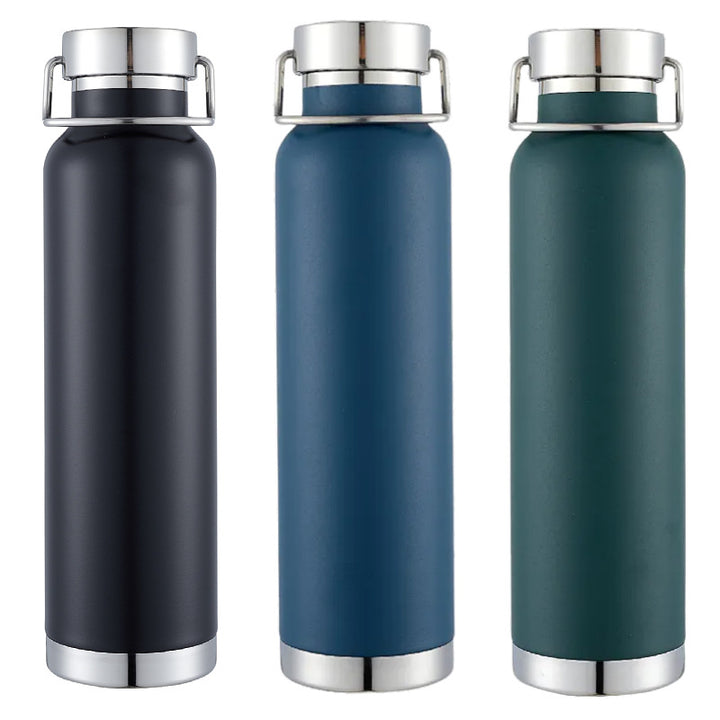 Double-Wall Vacuum Insulated Stainless Steel Water Bottle With Twist-Lock Carry Lid