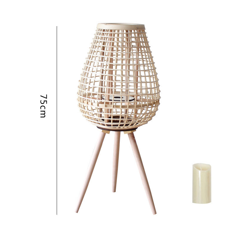 Decorative Rattan Lantern with Carry Handle Kalsten
