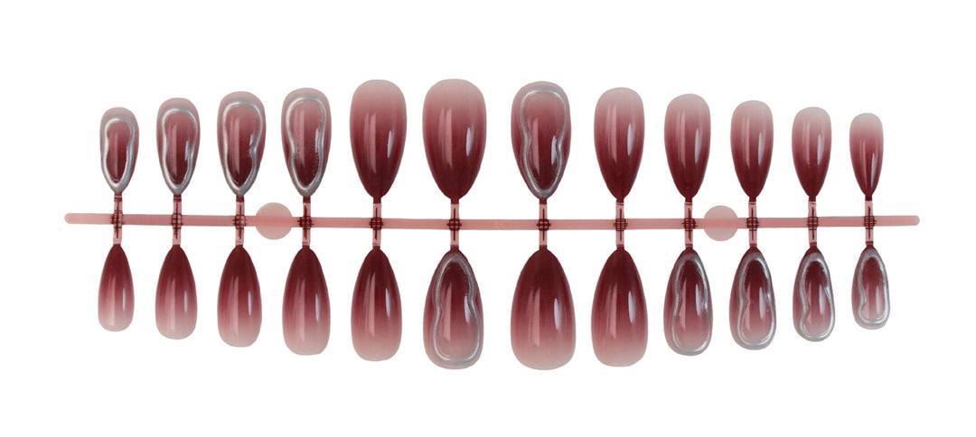 Acrylic nail set with elegant ombre effects Kalsten