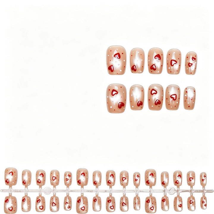 Heart Design Press-On Nail Art