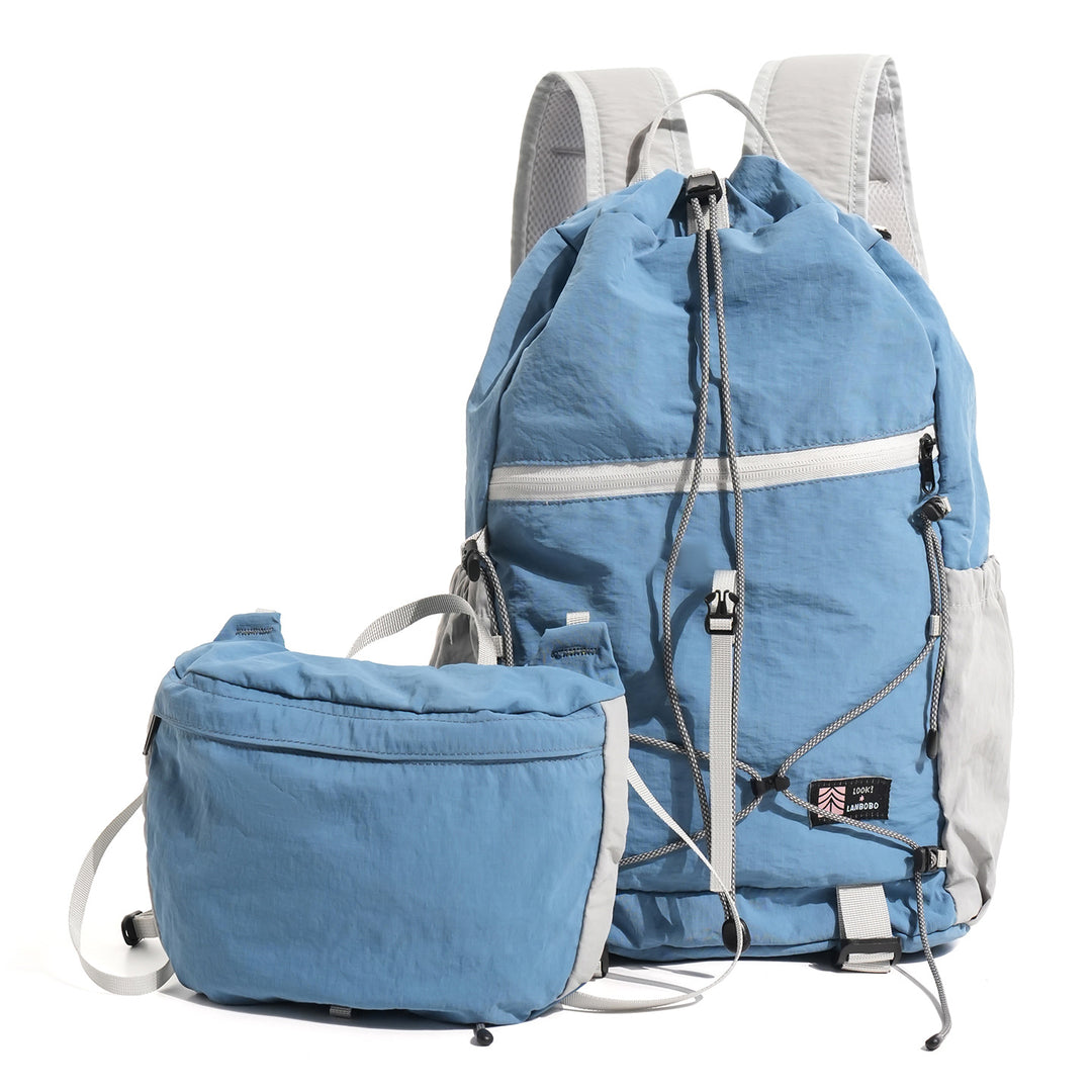 Lightweight Multi-Pocket Backpack with Detachable Pouch Kalsten
