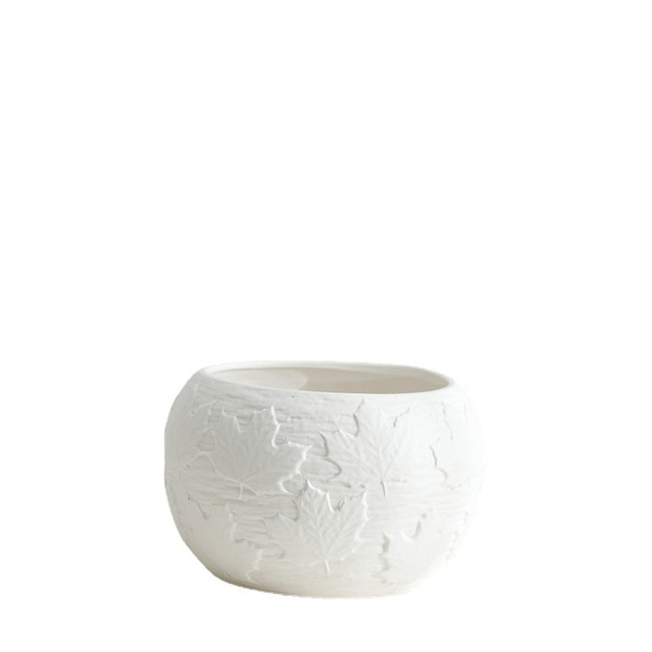 Artistic Textured Ceramic Planter Kalsten