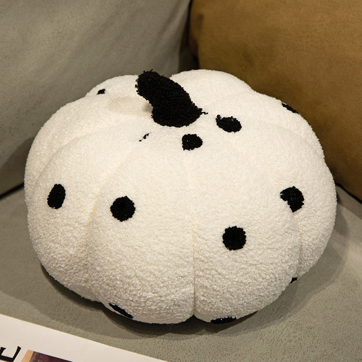Plush cat cuddle pillow with large glitter eyes