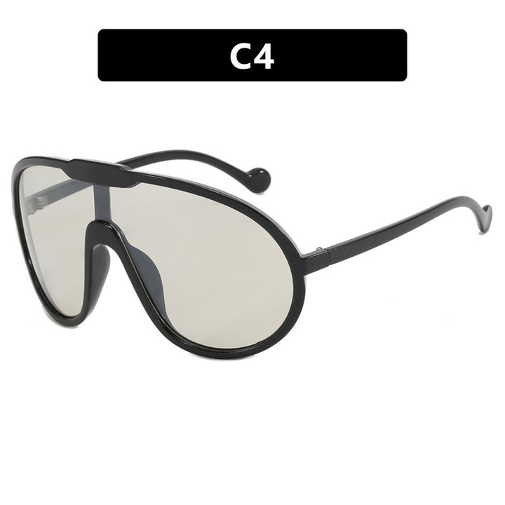Women’s sporty sunglasses with wide frame and yellow lenses Kalsten