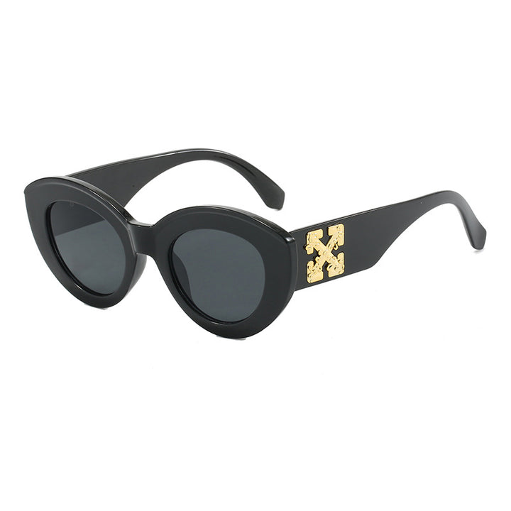 Women's Cat-Eye Sunglasses with Luxurious Accents and Sturdy Plastic Frame Kalsten