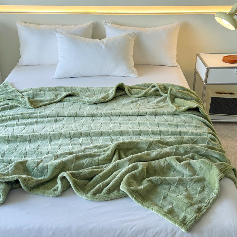 Textured Soft Fleece Throw Blanket