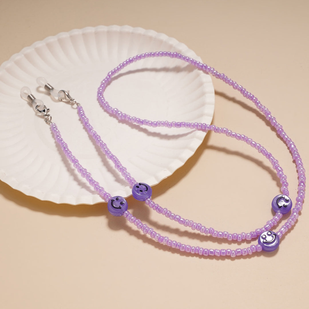 Decorative Smile Beaded Eyewear Chain kalsten