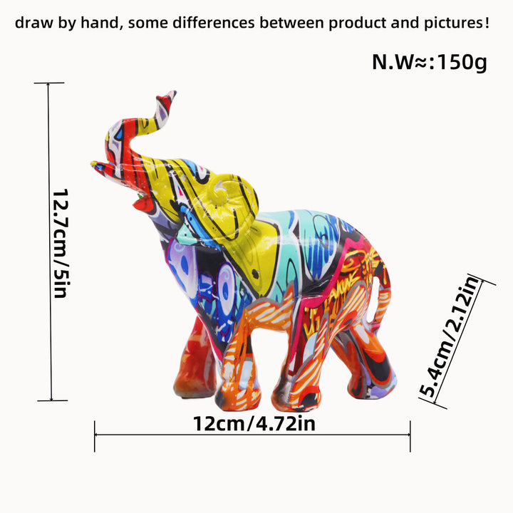 Colorful Elephants Figurine Kalsten