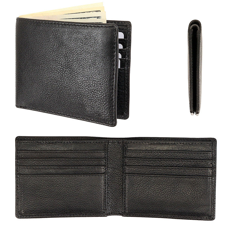 Textured Leather Bi-Fold Wallet Kalsten