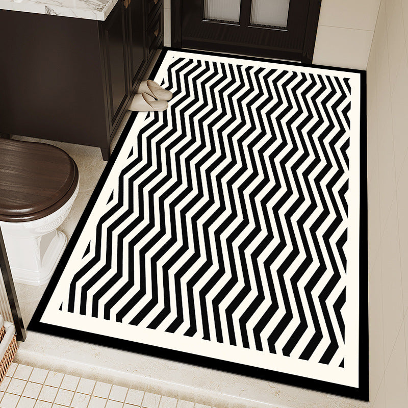 Geometric Patterned Bathroom Mat