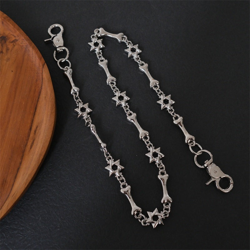 Elegant necklace with cross and bone pendants Kalsten