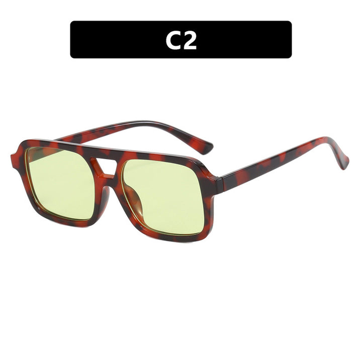 Women's modern square sunglasses with protective UV filter and transparent frame Kalsten