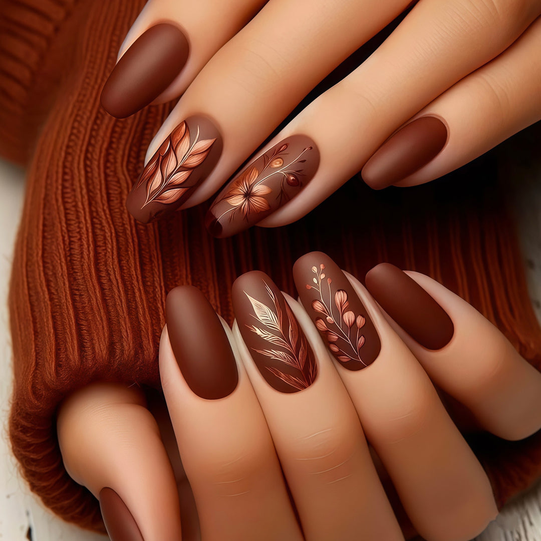 Artistic Nature-Inspired Nail Art Kalsten