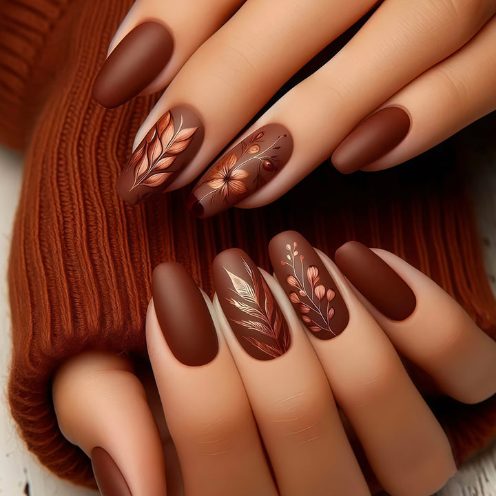 Artistic Nature-Inspired Nail Art Kalsten