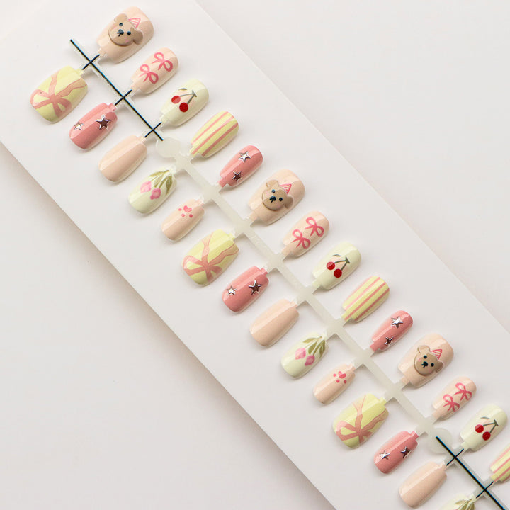 Playful Themed Press-On Nail Art