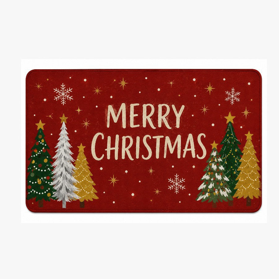 Festive Santa-Themed Bath Mat