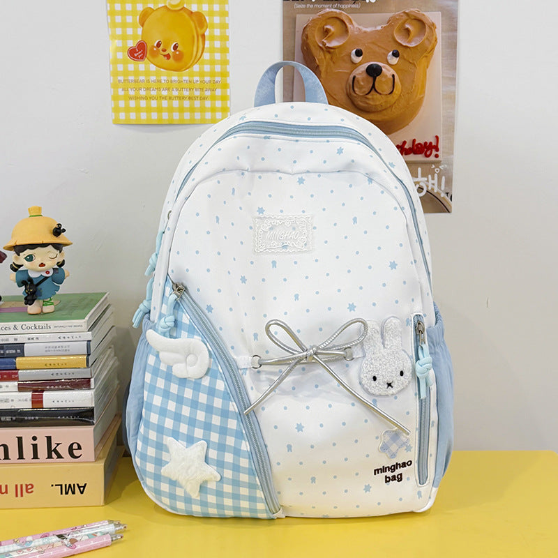 Cute Illustrated Star-Print Backpack Kalsten