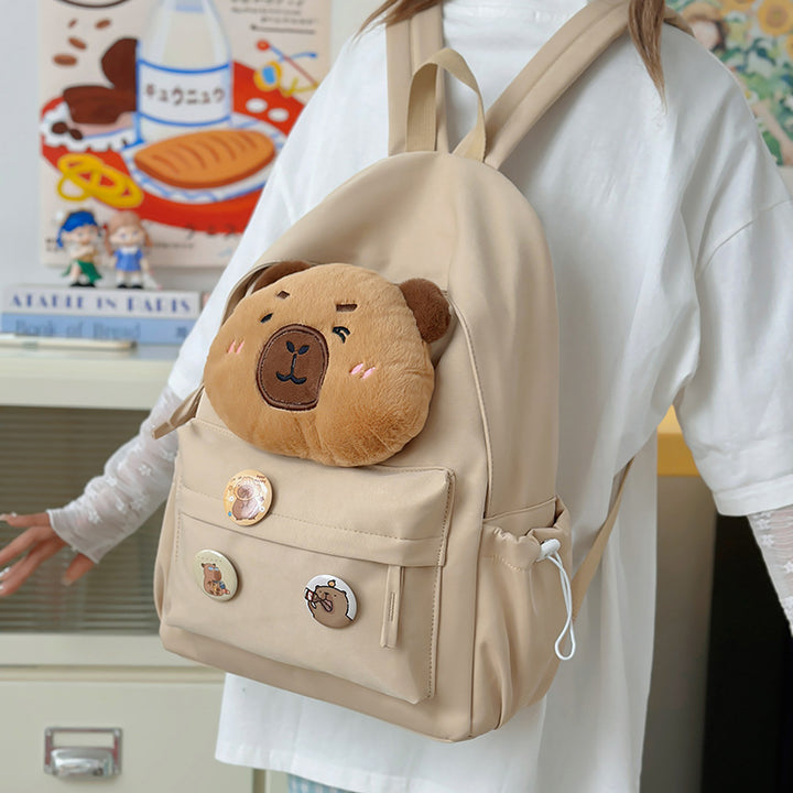 Backpack with Cozy Bear Design and Practical Compartments Kalsten
