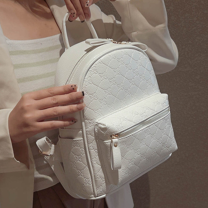 Floral Textured Mini Backpack Kalsten