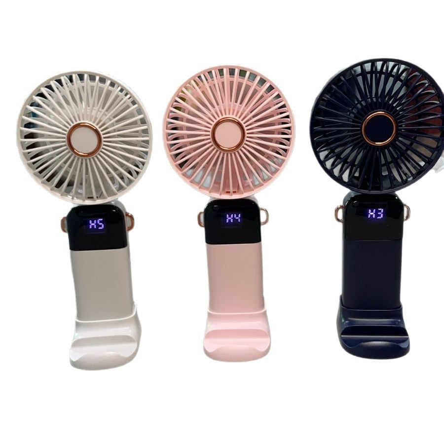 Unisex nan USB rechargeable handheld fan with LED battery indicator and quiet brushless motor Kalsten