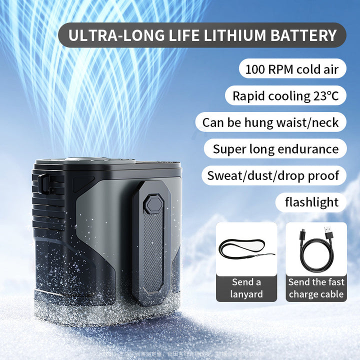 Portable cooling device with intelligent air circulation system and LED display Kalsten