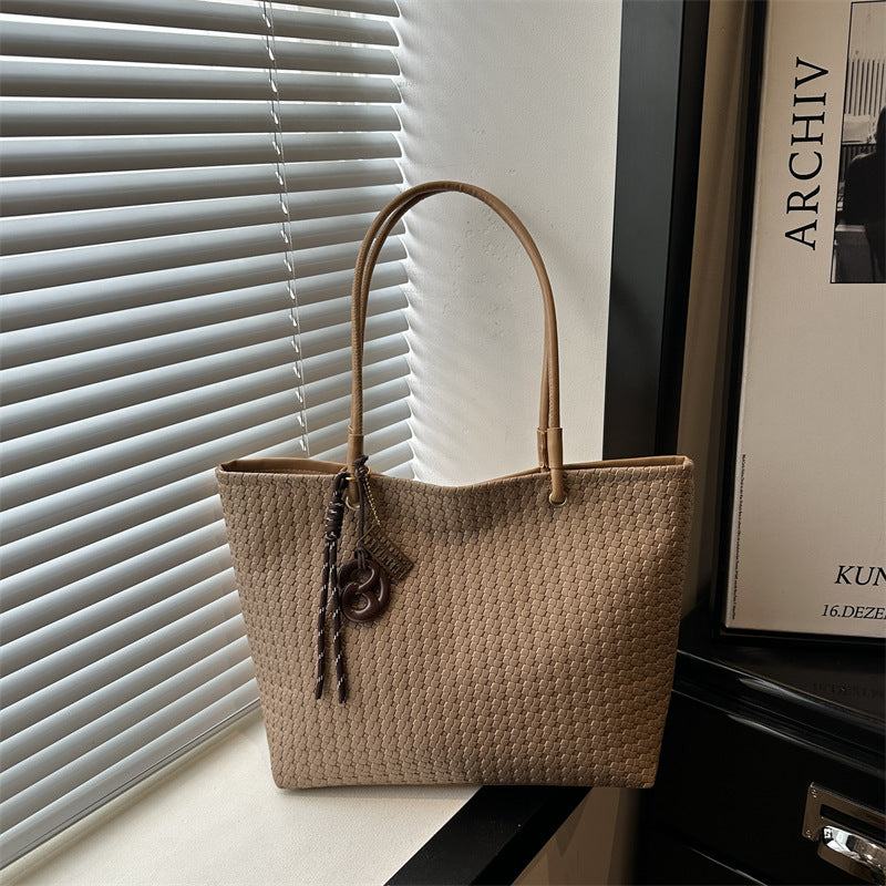 Woven Textured Tote Bag