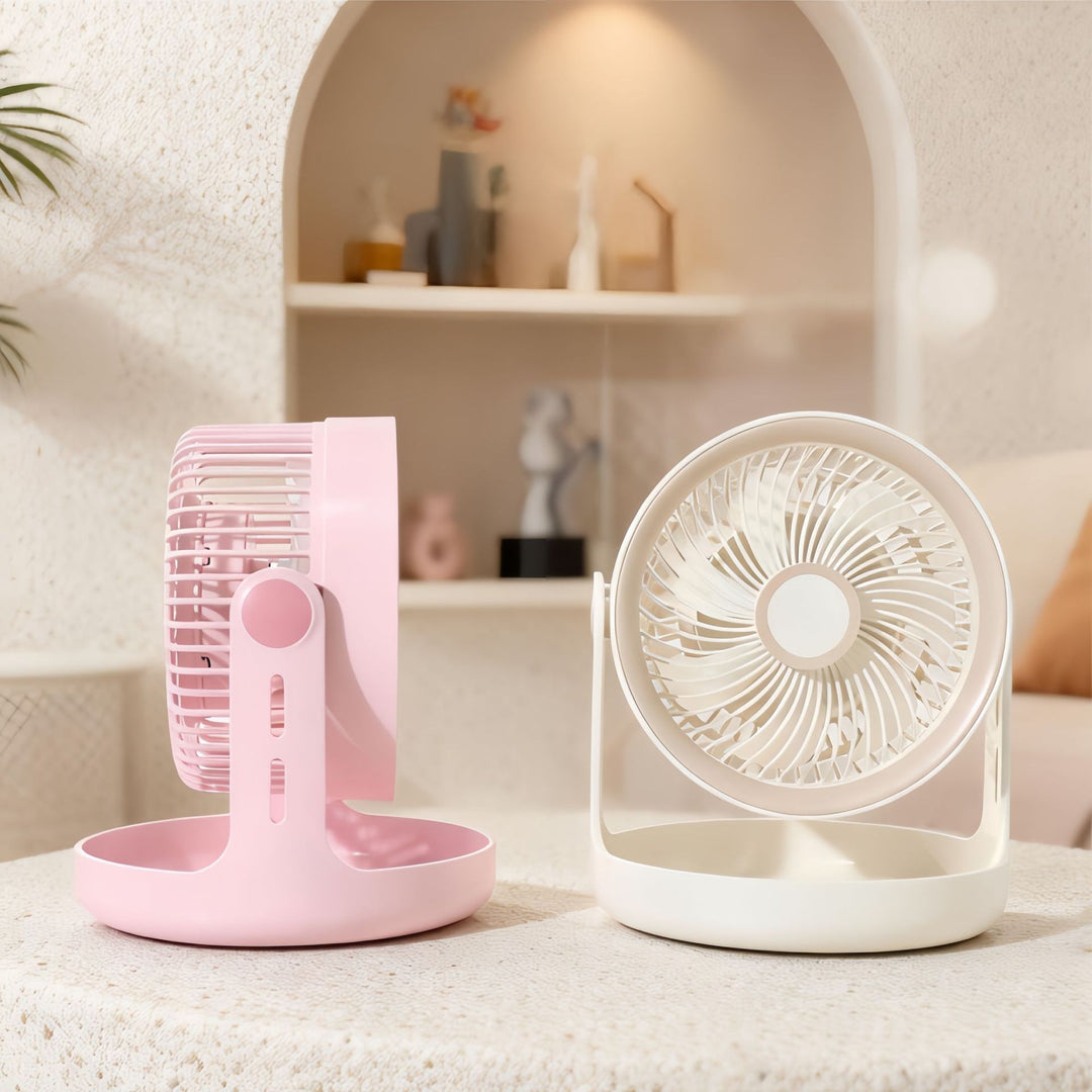 Ladies Portable Table Fan with Adjustable Head and USB Port Kalsten