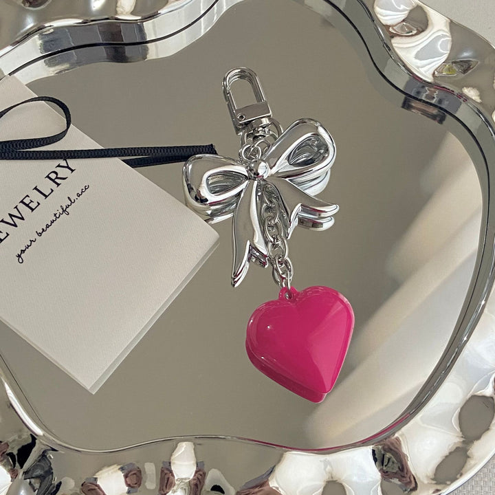 Heart and Bow Charm Keychain Kalsten