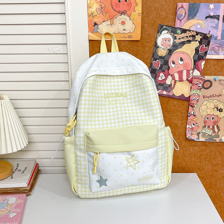 Charming Checked Pattern Backpack Kalsten