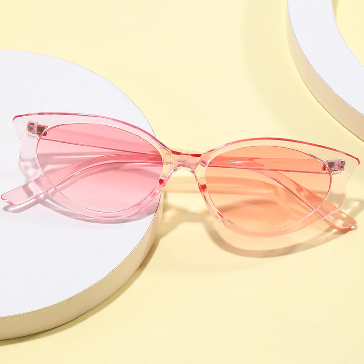 Women's Cat Eye Sunglasses with Transparent Frame Kalsten