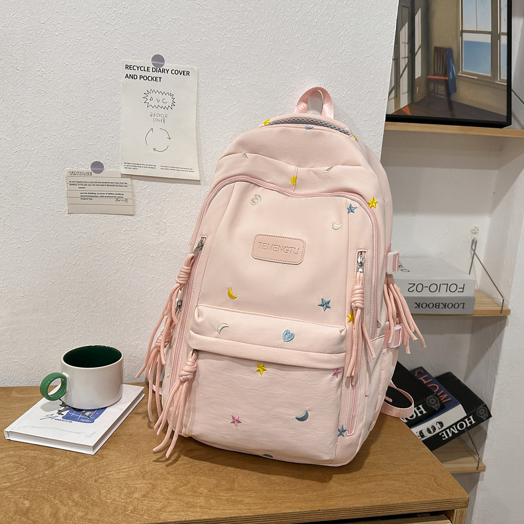 Stylish Embroidered Daily Backpack Kalsten
