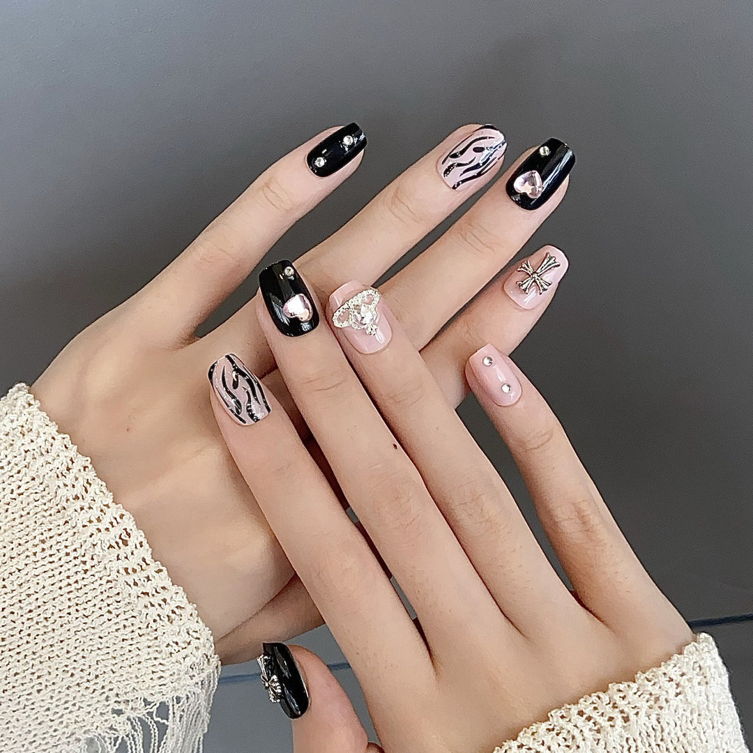 Themed Nail Art Press-On Nails with Cute Character and Bow Designs Kalsten