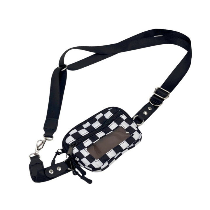 Compact shoulder bag with transparent card pocket Kalsten