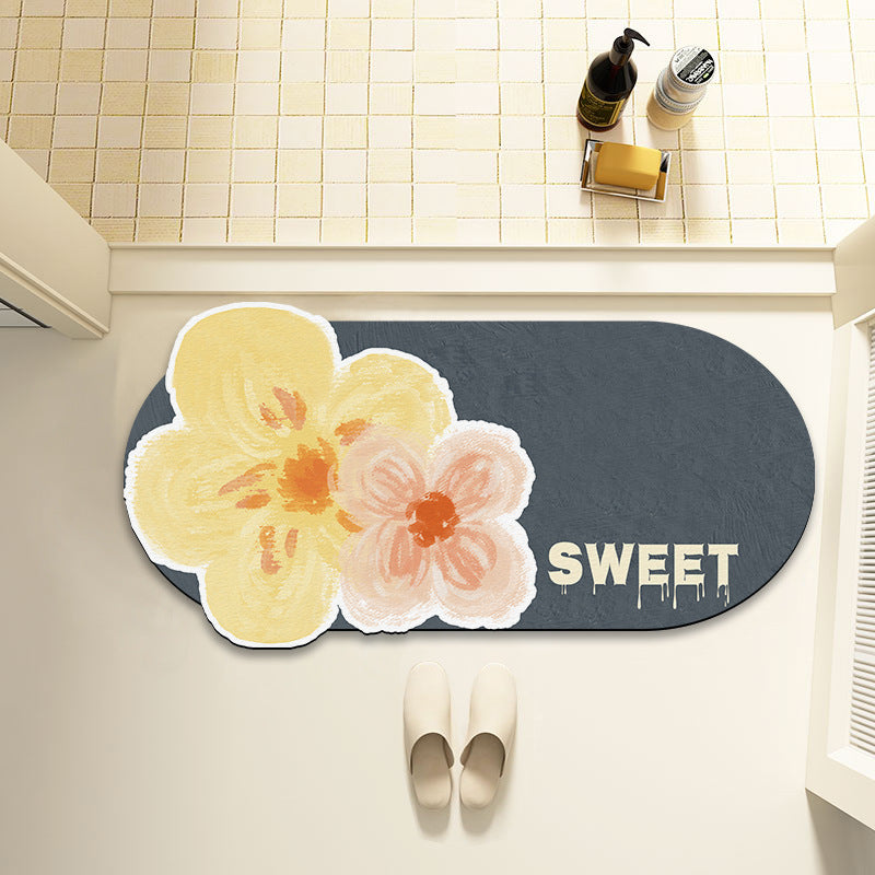 Decorative Floral Welcome Mat