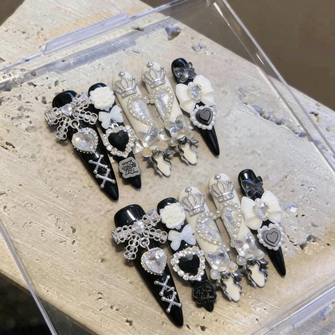 Gothic-Inspired Decorative Nail Art Clips