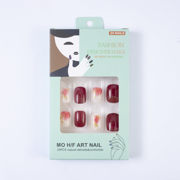 Artificial nails in modern glitter gradient design Kalsten