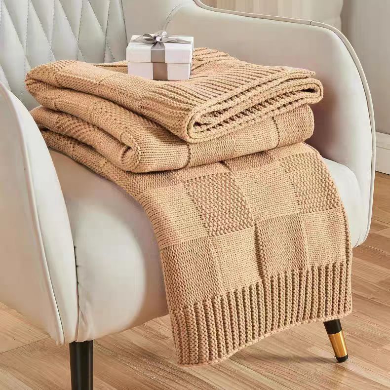 Textured Knit Throw Blanket Kalsten