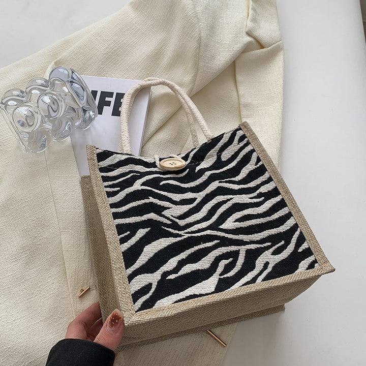 Handcrafted Houndstooth Tote Bag