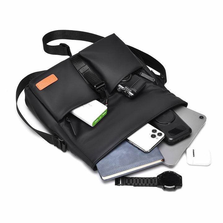 Stylish Multi-Compartment Messenger Bag Kalsten