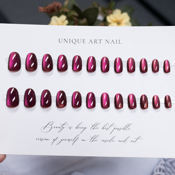 Glossy Press-On Nail Art Set