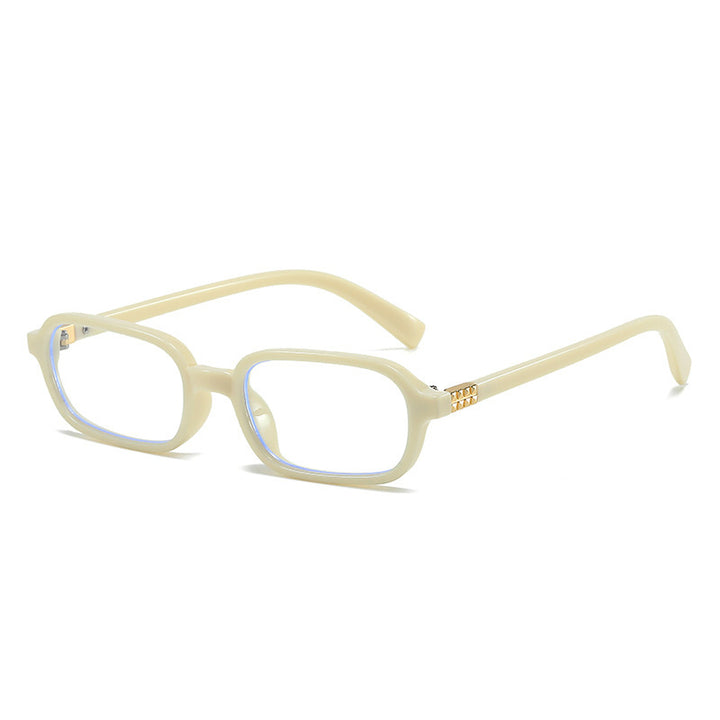 Chic Flat Lens Sunglasses with Decorative Metal Details Kalsten