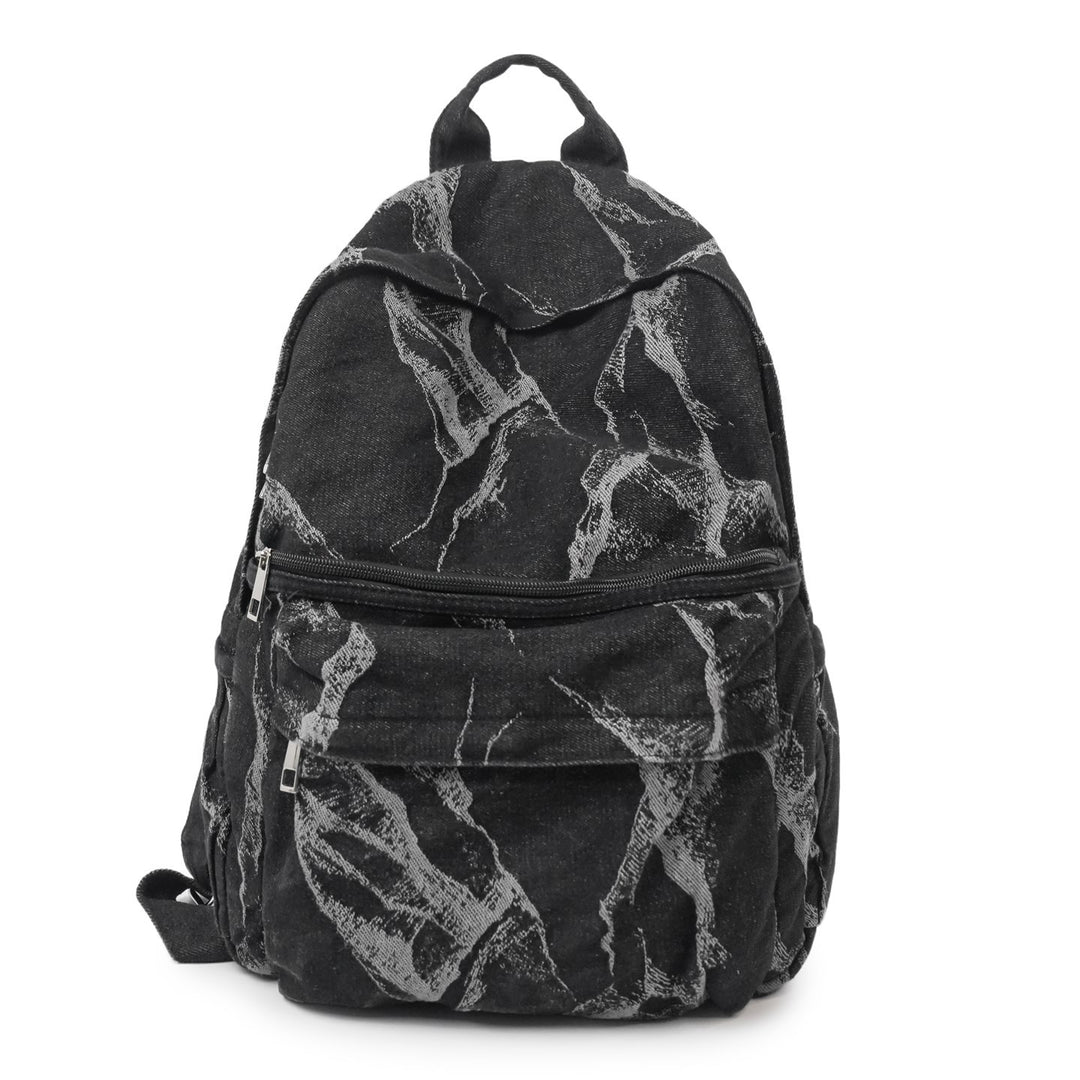 Stylish Textured Denim Backpack Kalsten