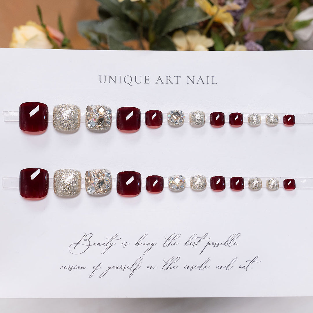 Decorative Rhinestone Toenail Art  1791110771