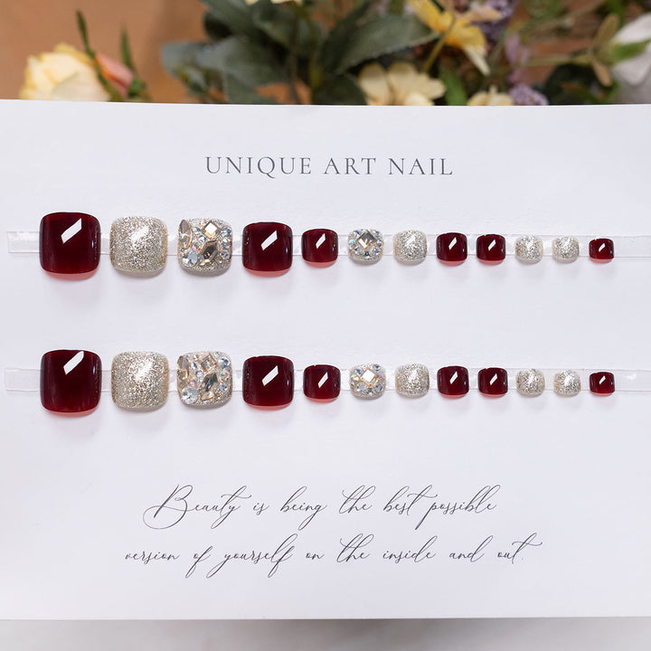 Decorative Rhinestone Toenail Art  1791110771