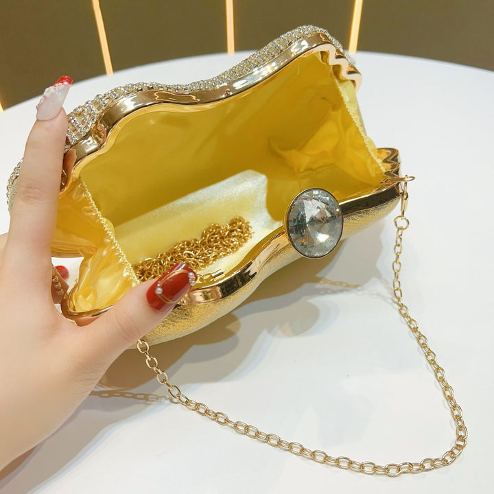 Glamorous Crystal Fringe Evening Handbag