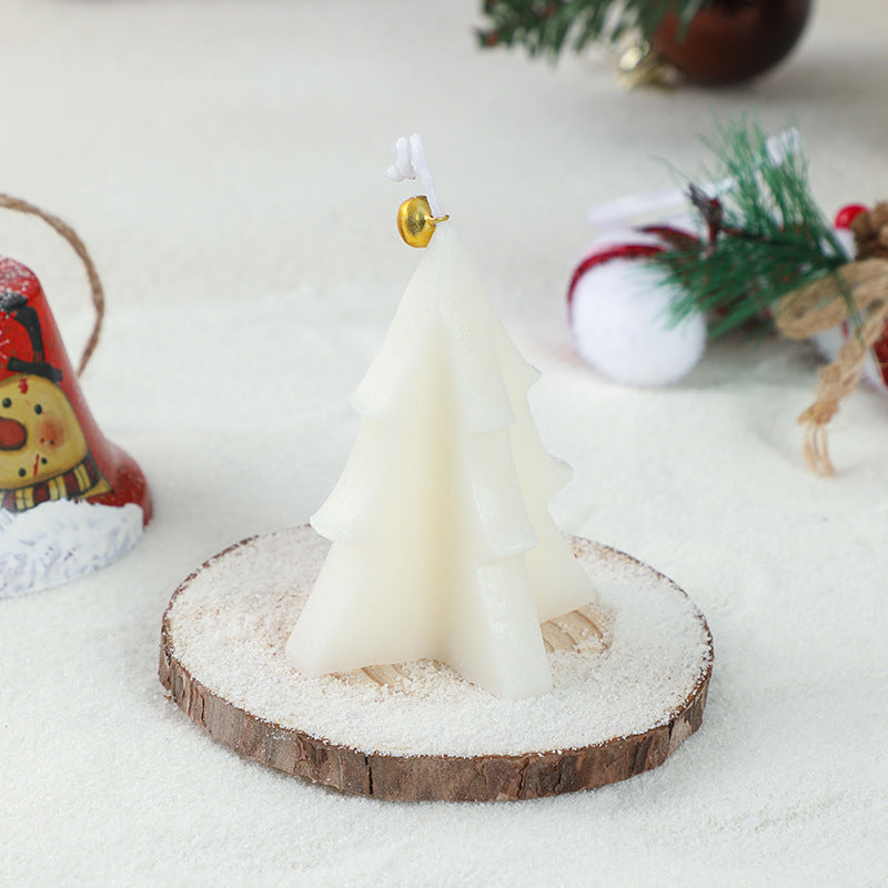 Christmas Tree-Shaped Hanging Decorative Soy Wax Ornament Candle with Star Topper