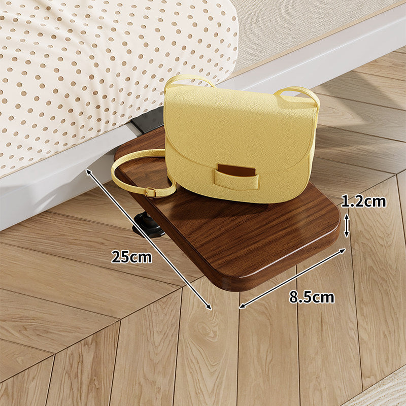 Clamp-On Floating Bedside Shelf with Bamboo Top and Slim Profile