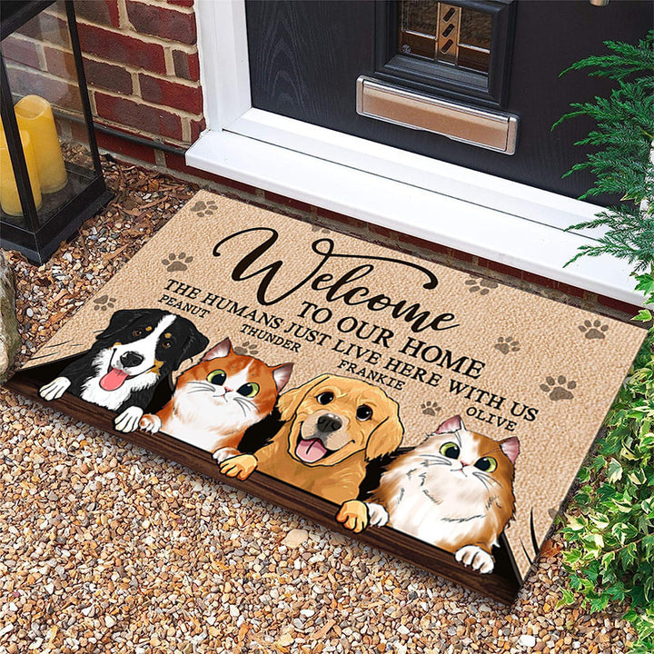 Cat-Themed Decorative Doormat