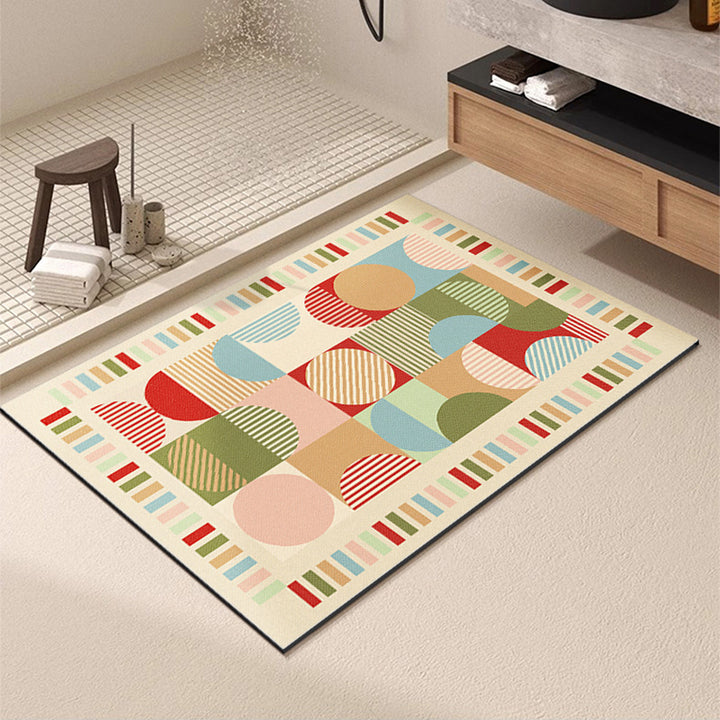 Geometric Patterned Bath Mat Kalsten